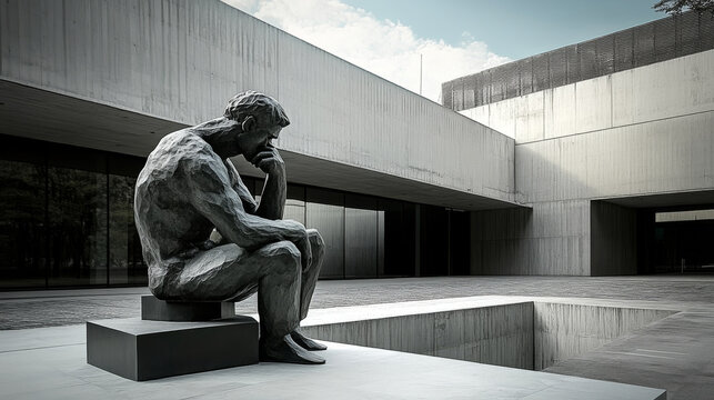 Thinking Sculpture The Thinker Statue Giant Sculpture Modern Art