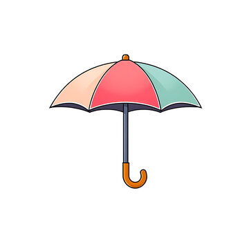 Colorful cartoon umbrella for rain or sun protection