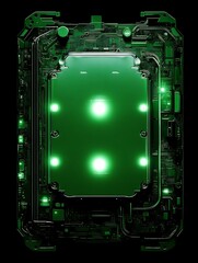 Fototapeta premium A detailed artistic rendering of a futuristic electronic circuit board
