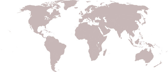 World grey Map Silhouette - Vector Illustration