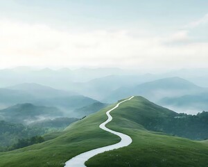 Winding Road Mountain Sunrise.