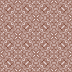 Elegant Brown Damask Seamless Pattern. Vector design for Wallpaper, Fabric, Branding, Packaging, Invitations, Wedding, Home Decor Design.