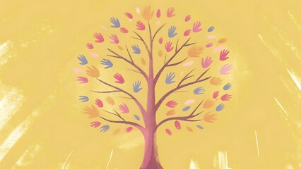 Colorful Autumn Tree Illustration
