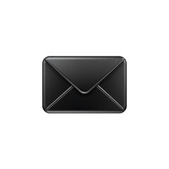 Black Envelope Icon for Email or Correspondence
