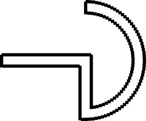 Pixel line creative design digital. Element 8 bit retro