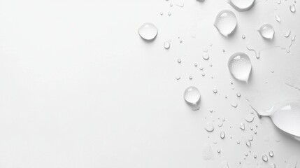 Water droplets on smooth surface