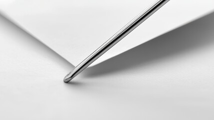 Minimalist Staple on a Blank Page