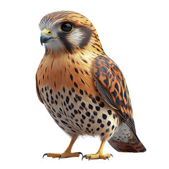 Naklejka premium 3d Kestrel isolated on transparent background, PNG
