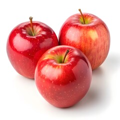 red apples on white background