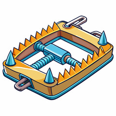 trap bar isolated on white