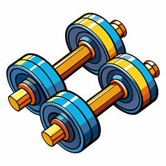 dumbbell isolated on white background
