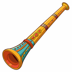 didgeridoo musical instrument vector illustration © misroprosad