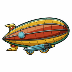 vector illustration of a blimp