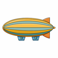 vector illustration of a blimp