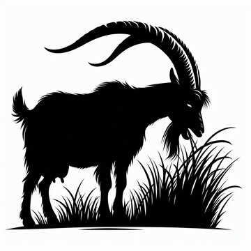 recommend clip art: goat vector illustration black silhouette