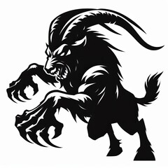 Fototapeta premium goat silhouette illustration