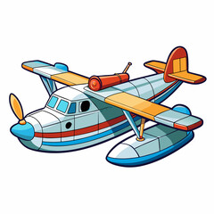 seaplane isolated on white