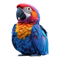 Obraz premium Parrot isolated on transparent background, PNG