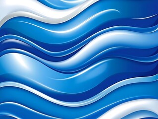 Obraz premium Abstract background of flowing blue and white curved lines