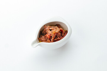 restaurant food on a white background
