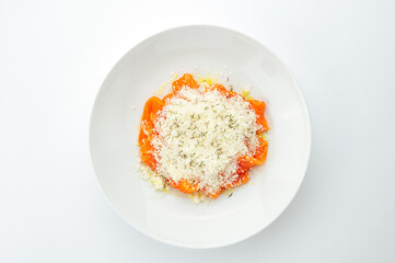 restaurant food on a white background
