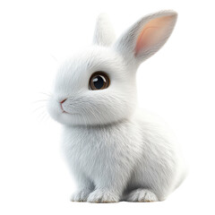 Obraz premium 3d Rabbit isolated on transparent background, PNG