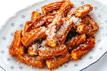 restaurant food on a white background
