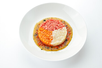 restaurant food on a white background
