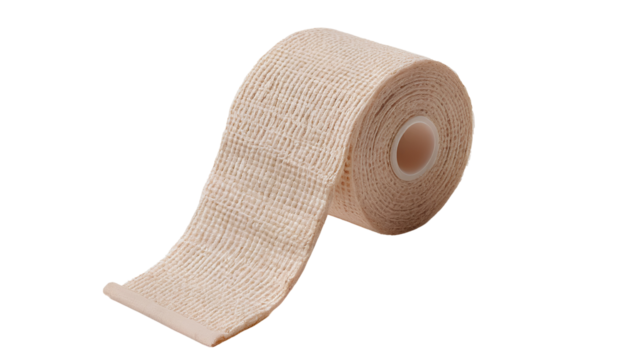 Photo of bandage roll isolated on transparent background
