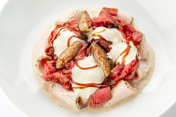 restaurant food on a white background
