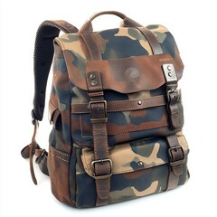 Fototapeta premium Bags Camouflage Backpack Scene Buckles Day Veterans