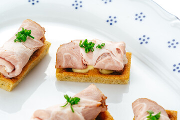 restaurant food on a white background
