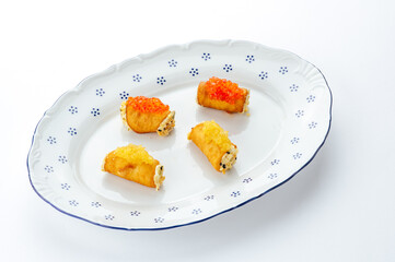 restaurant food on a white background

