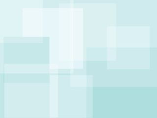 A soft abstract background featuring square shapes, combining warm pastel tones of light blue, mint and turquoise