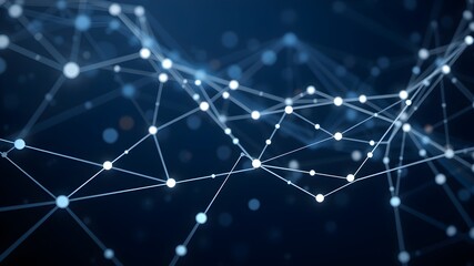 Obraz premium Data technology background. Abstract background. Connecting dots and lines on dark background. 3D rendering. 4k