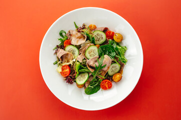 restaurant food on a white background