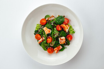 restaurant food on a white background