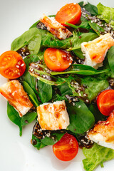 restaurant food on a white background