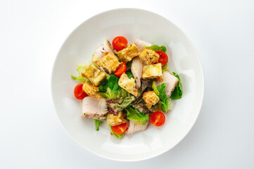 restaurant food on a white background