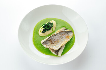 restaurant food on a white background