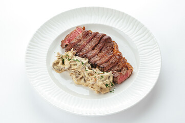 restaurant food on a white background