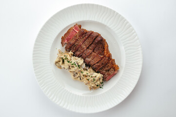 restaurant food on a white background