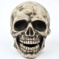 Fototapeta premium Halloween Skeleton Mask View Toothy Grin Halloween