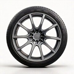 Obraz premium car wheel isolated on a white background