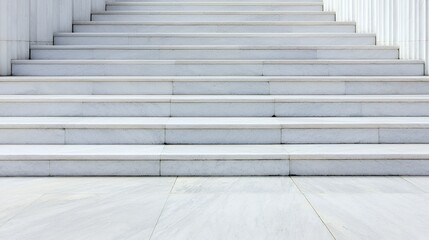Marble Staircase Ascending a Building a Sense of Grandeur