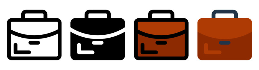 Modern briefcase icon with simple and stylish design. Ideal for business, finance, travel and professional applications