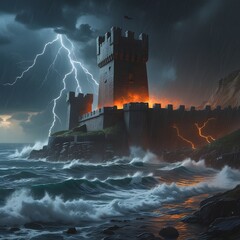 Fototapeta premium castle in the night