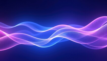 Wallpaper Abstract neon wave in blue and pink.