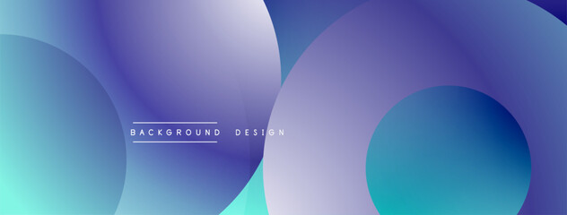 Layered circular shapes in vivid colors form a gradient-rich abstract design with smooth transitions, depth effects, and a modern, futuristic aesthetic