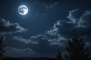 月, 空, 夜, 雲, 暗い, 全部, 青, 自然, 水, 空間, 月光, 光, 海, 星, 黒, ハロウィーン, 明るい, 風景, 